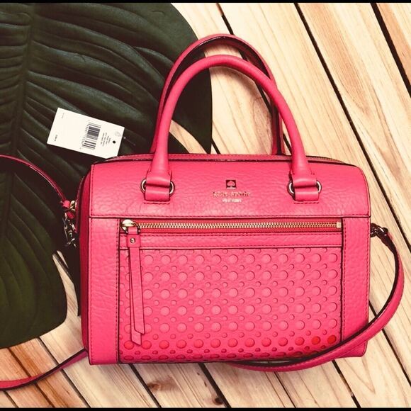 ♠️ NWT Vintage Kate Spade Delaney Perri Lane Bubbles satchel in Cabaret Pink - Picture 1 of 14